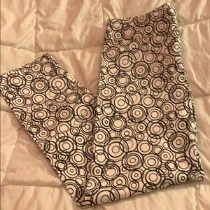 Circle print pull on krazy Larry stretch pants